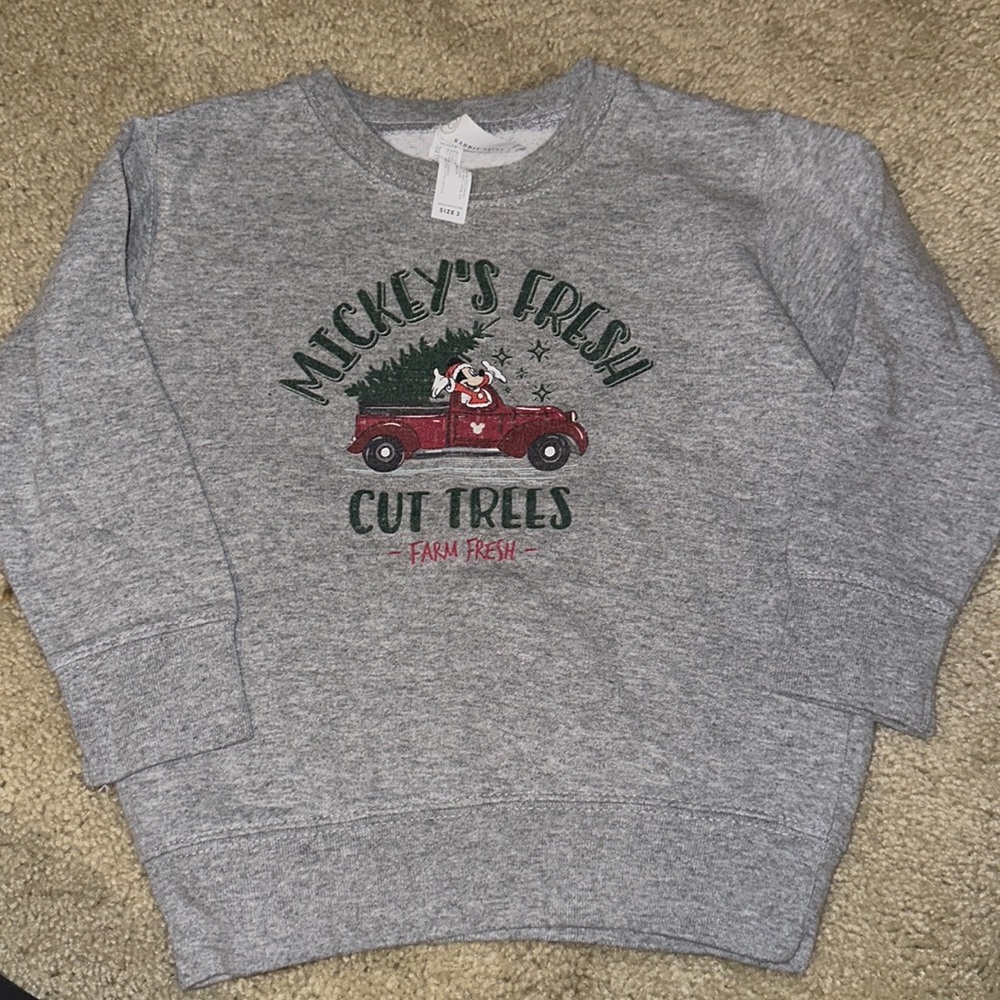 Aspen and company Mickey’s fresh cut trees Christmas sweatshirt.